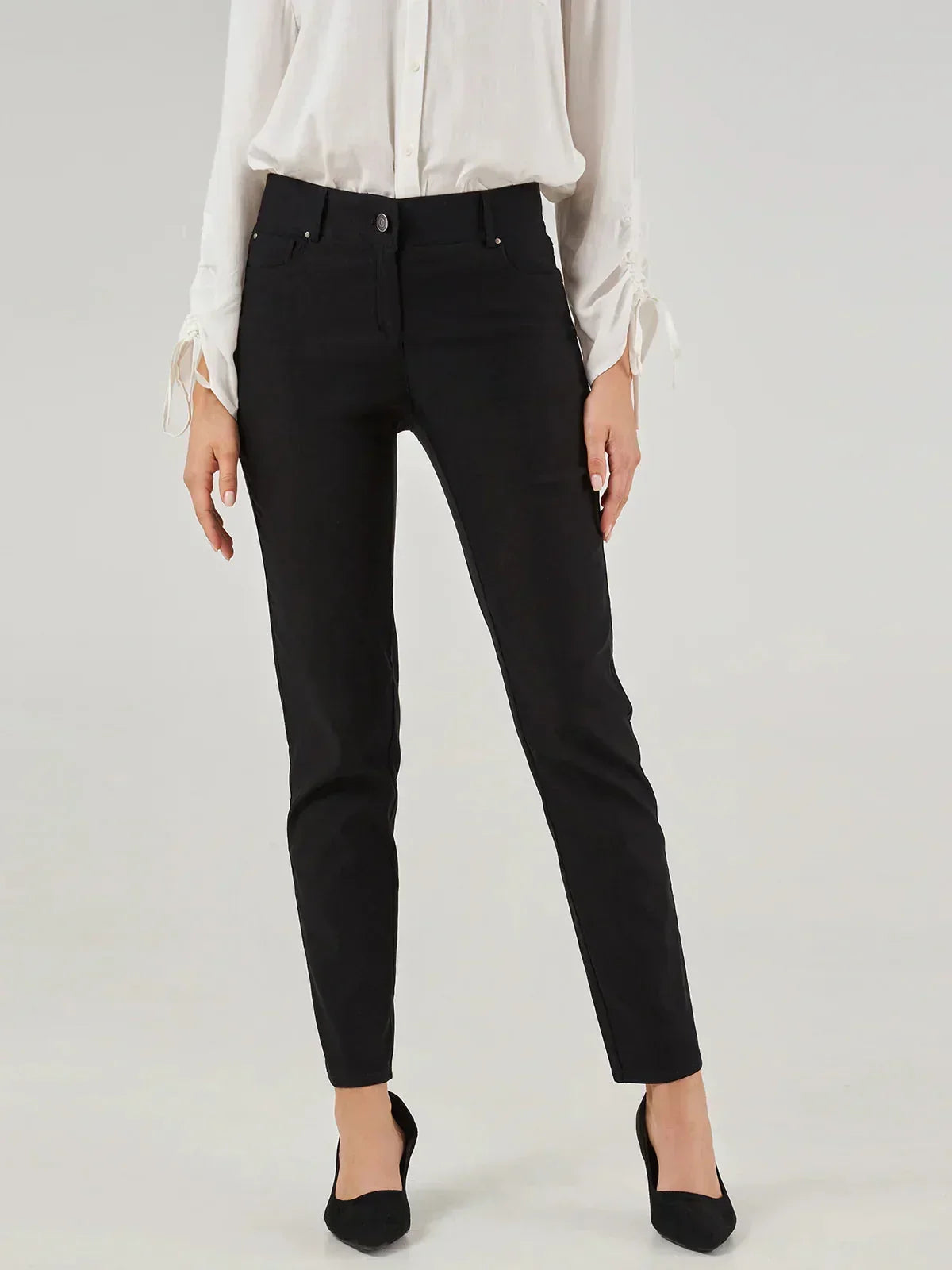 89th & Madison Work Pants for Women - Black Straight Leg Dress Pants 89th & Madison Work Pants for Women - Black Straight Leg Dress Pants