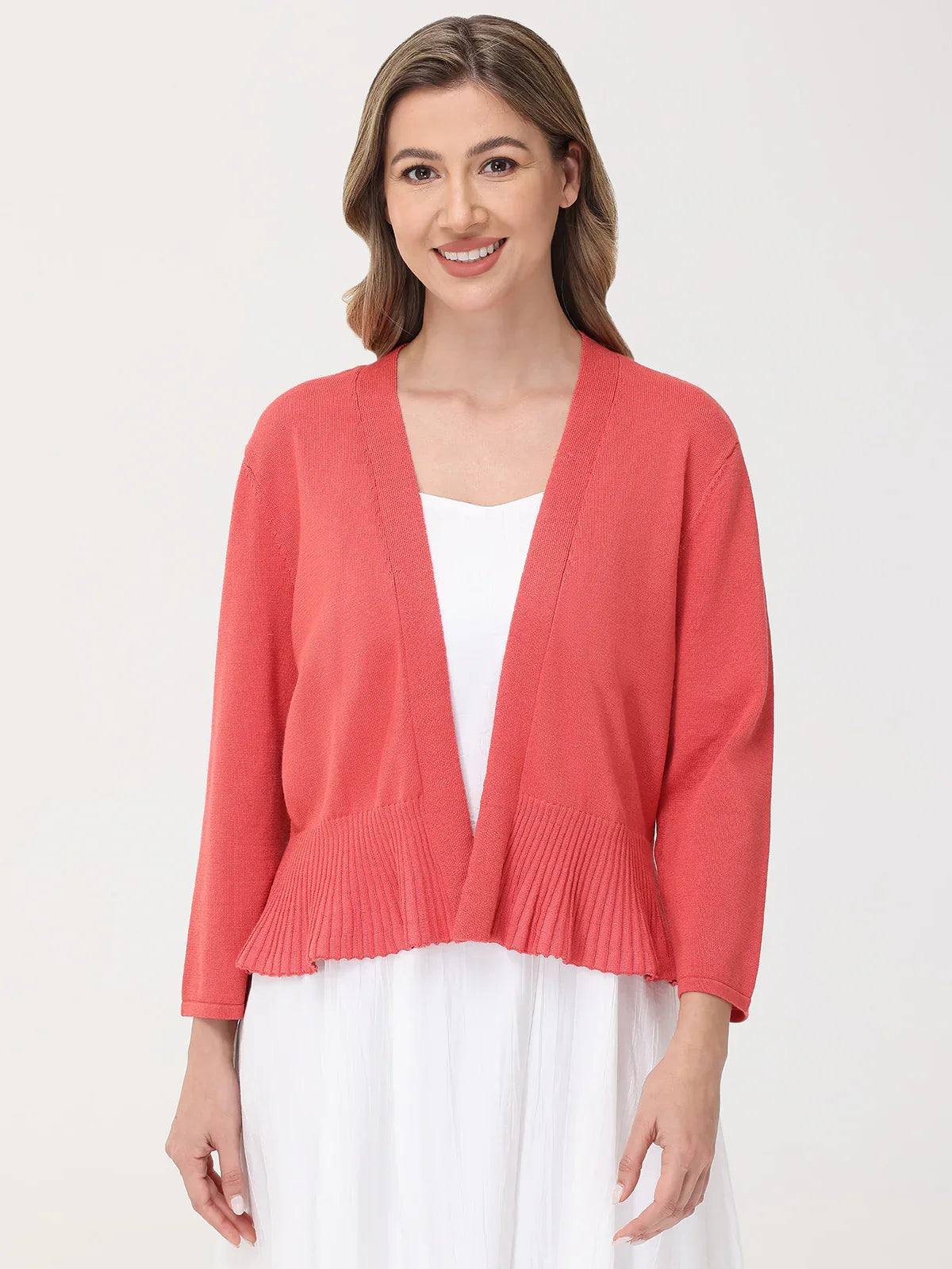 Peplum Open Front Cardigan