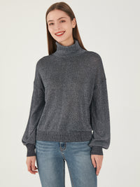 Lurex Turtleneck Pullover