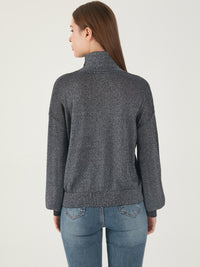 Lurex Turtleneck Pullover