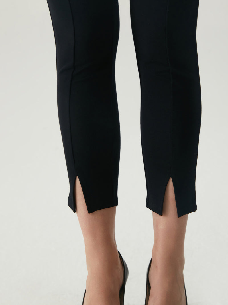 Mid-Rise Slim Ponte Taper Pants