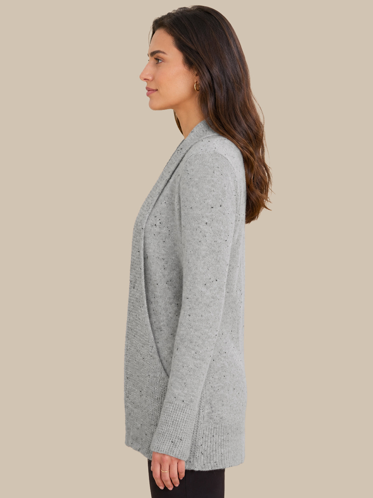 Fleck Cozy J-Pocket Cardigan