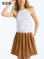 River: Open Stitch Halter Tank