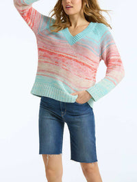 Ombre Reversible Cardigan Pullover