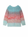 Ombre Reversible Cardigan Pullover