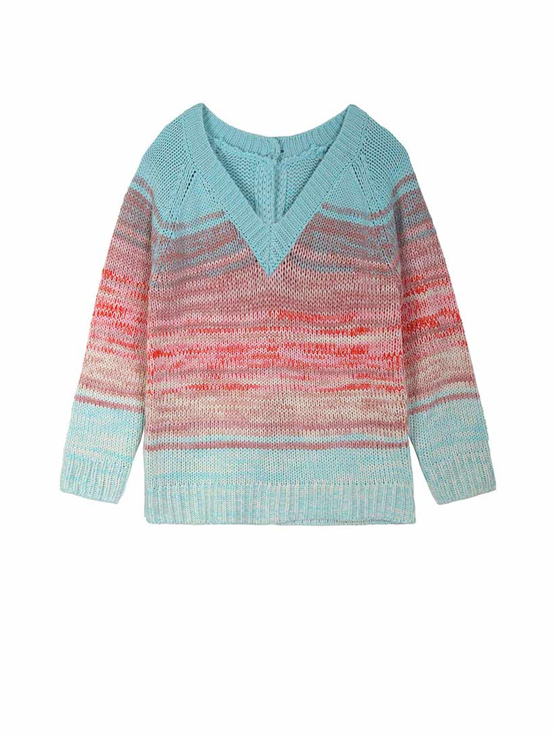 Ombre Reversible Cardigan Pullover