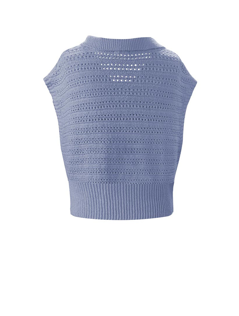 Crimped Polo Vest