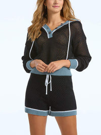 Crochet Colorblock Hoodie