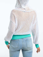 Crochet Colorblock Hoodie