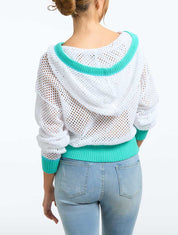 Crochet Colorblock Hoodie