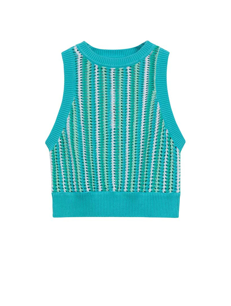 Stripe Crochet Tank