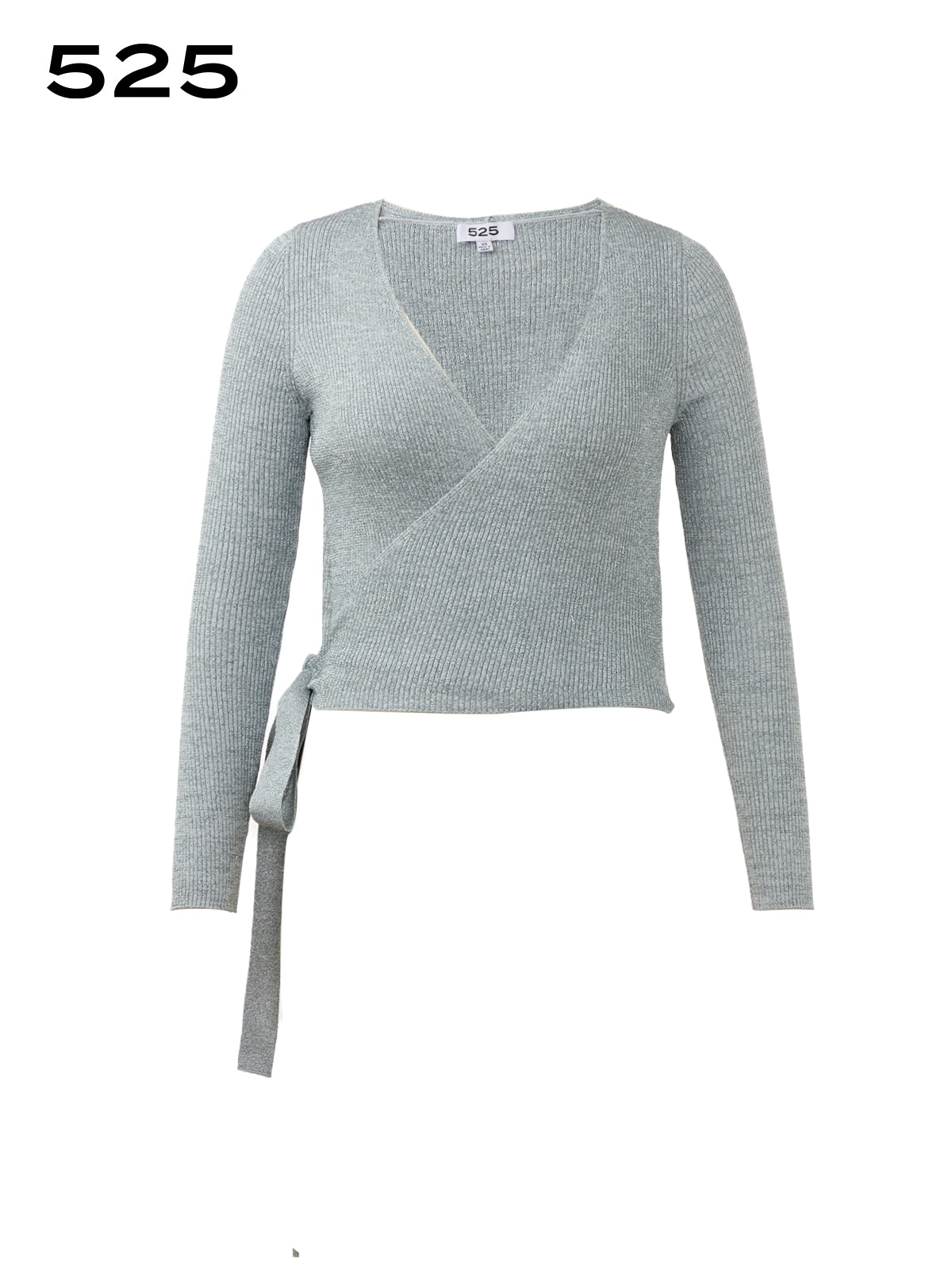 Ribbed Knit Warp Pullover