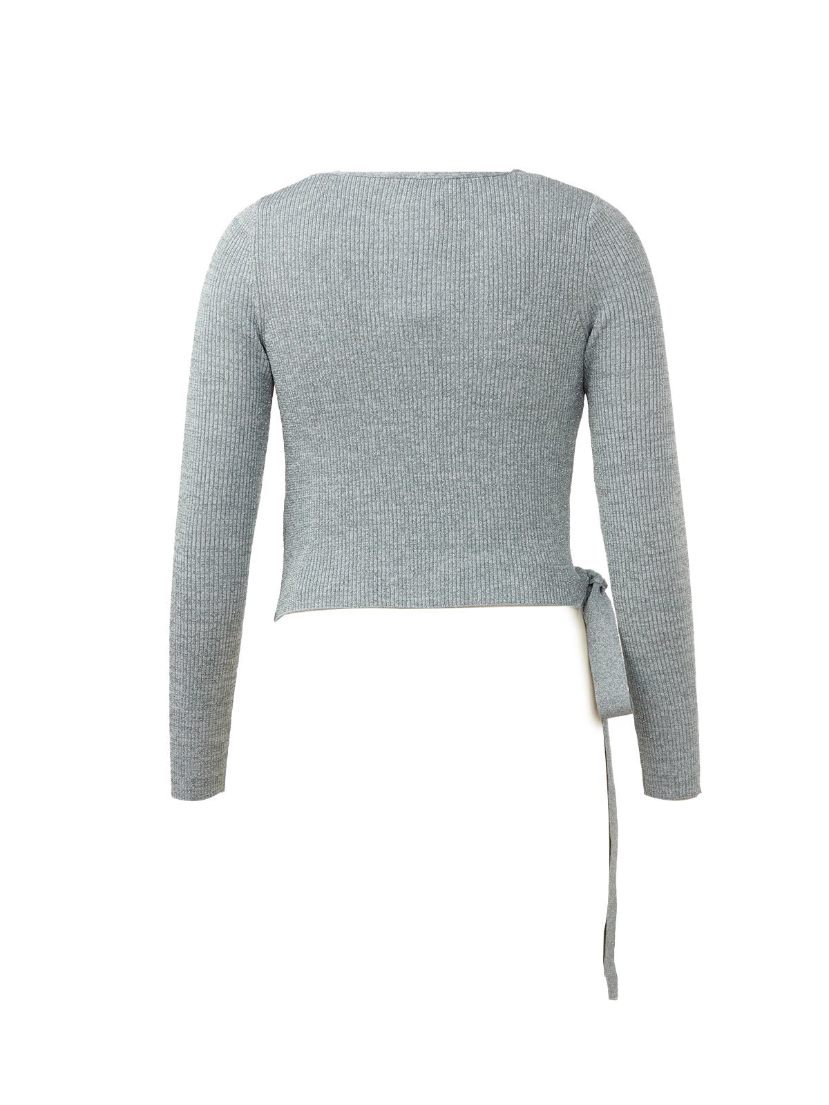 Ribbed Knit Warp Pullover