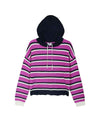 The Alli: Stripe Distressed Relaxed Hoodie