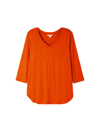 3/4 Sleeve V-Neck Top