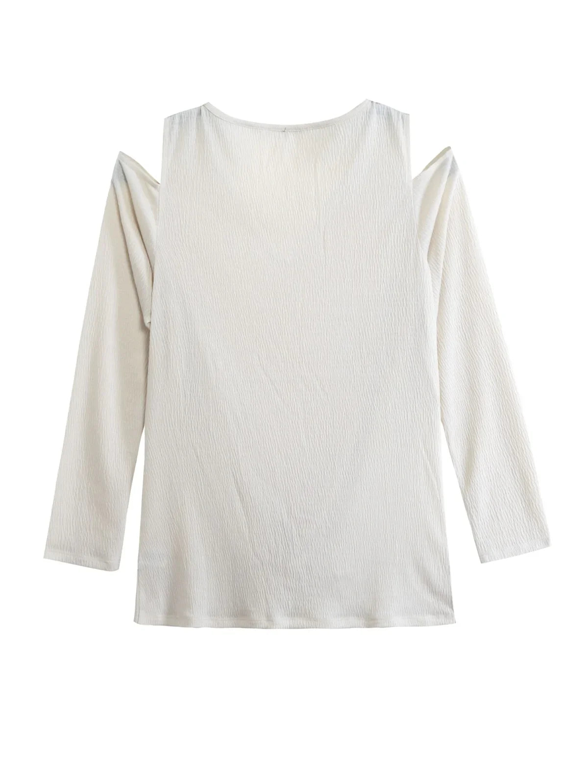 Cold Shoulder V-Neck Twist Front Top