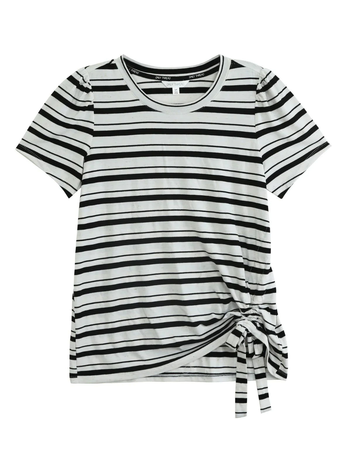 Stripe Ruched Side Tee