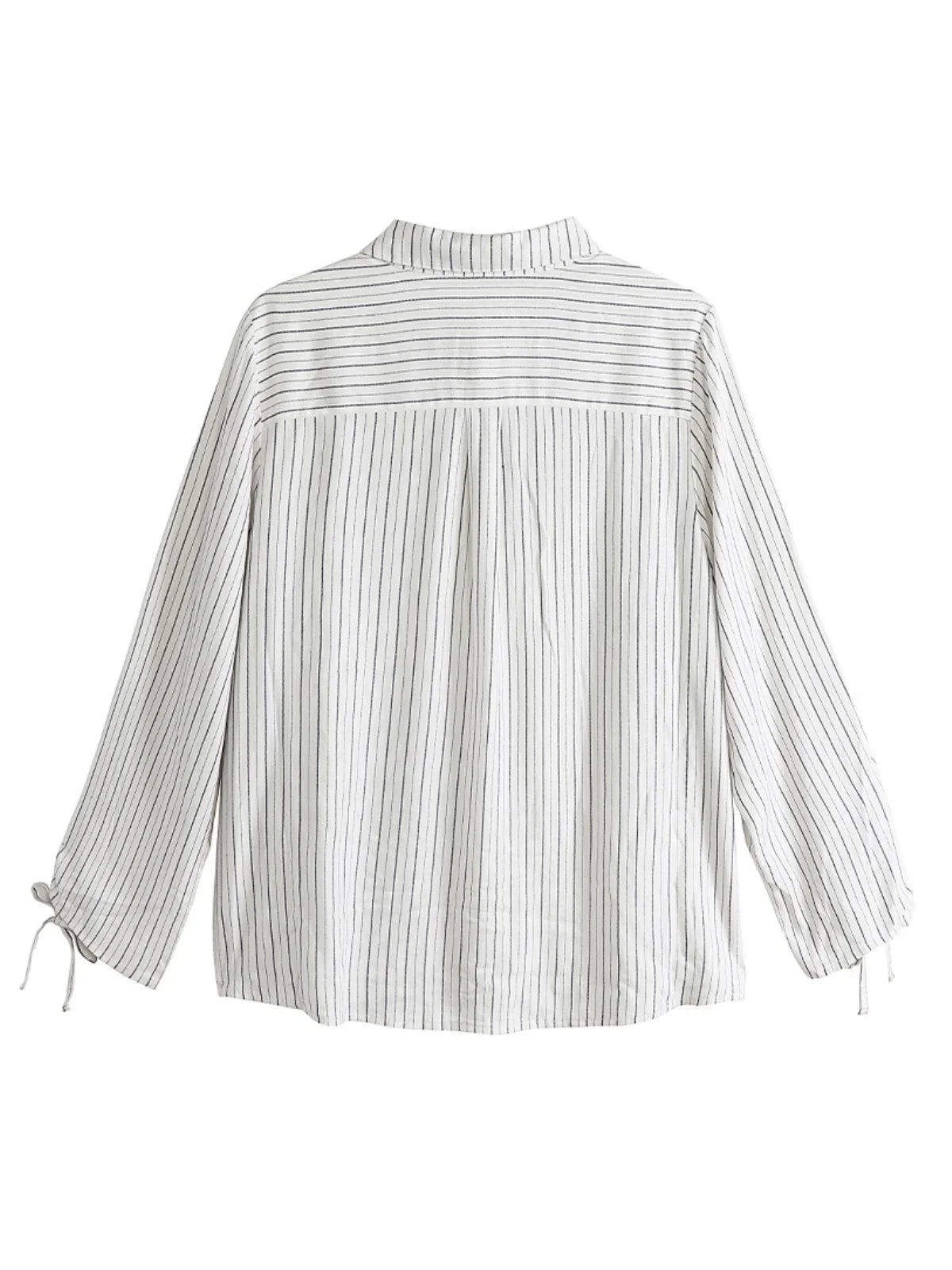 Ruched Sleeve Button Front Shirt