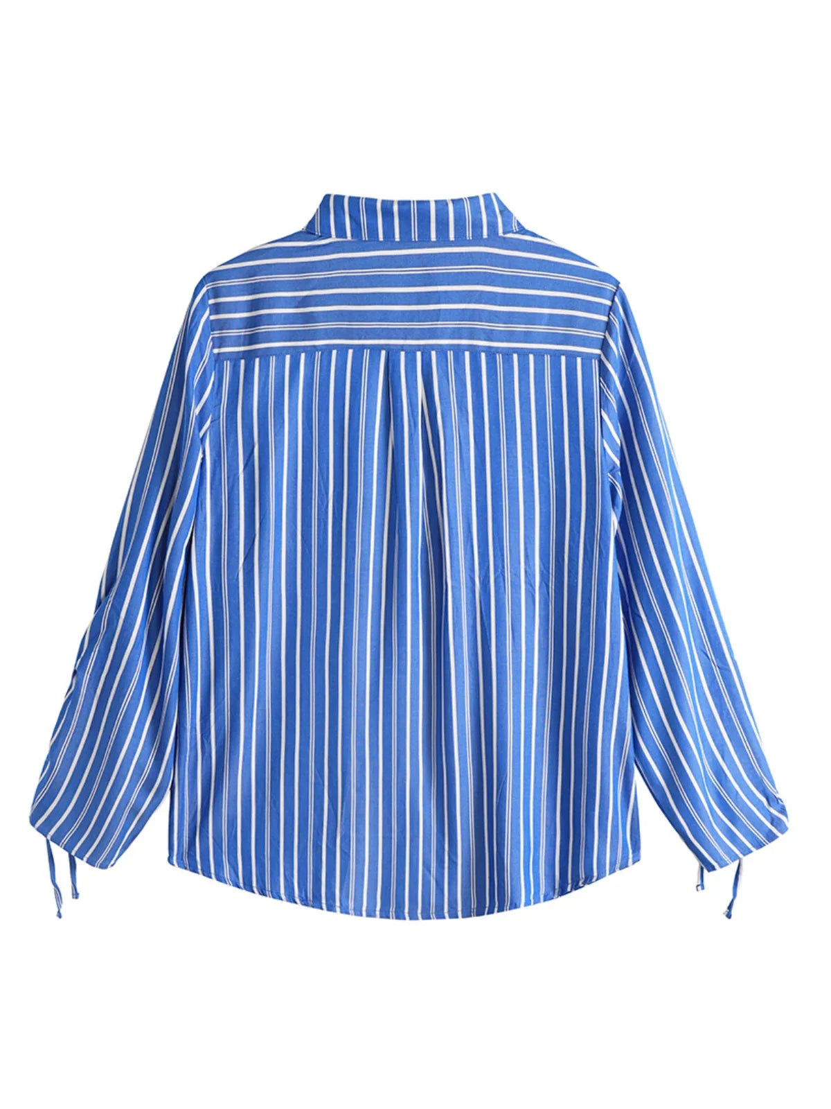 Ruched Sleeve Button Front Shirt