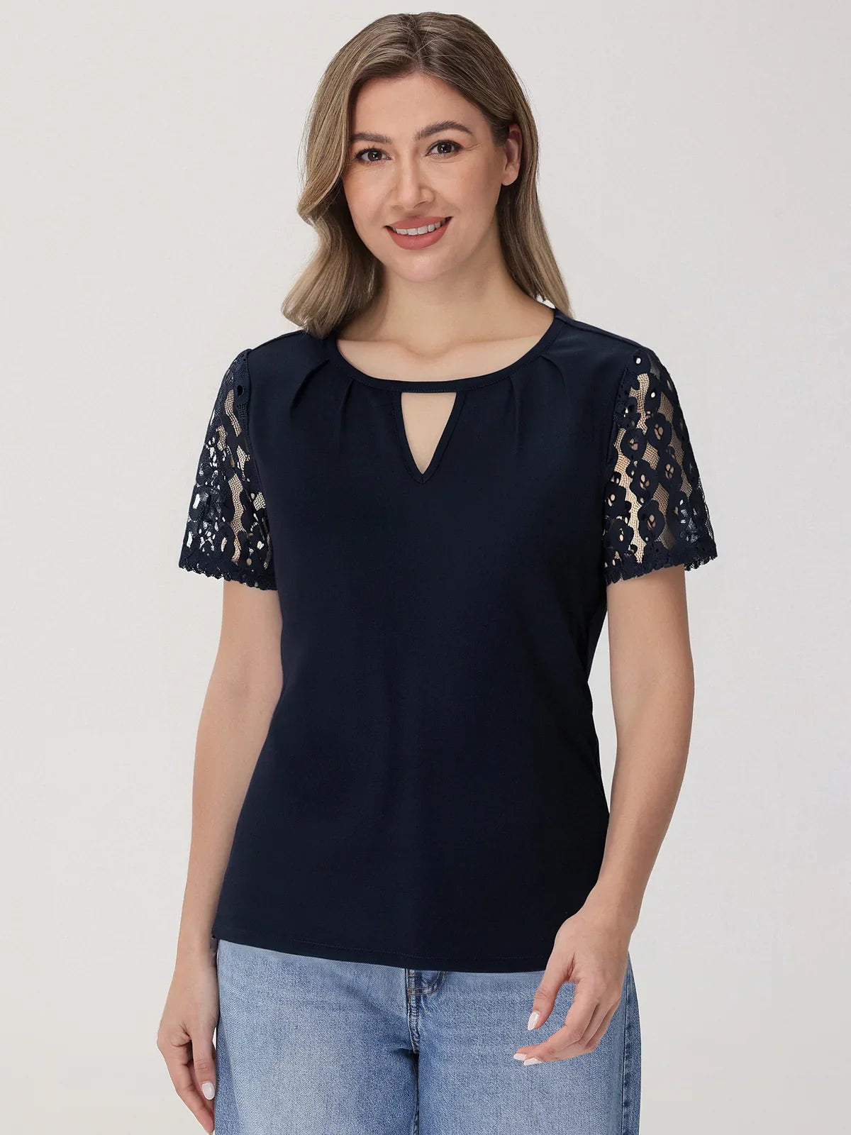 Contrast Lace Cool Feel Top