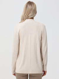 Rib Back Open Cardigan