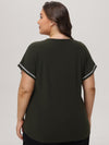 Plus Rhinestone Cut Out Dolman Cool Top