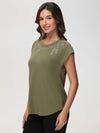 Jeweled Neck Dolman Cool Top