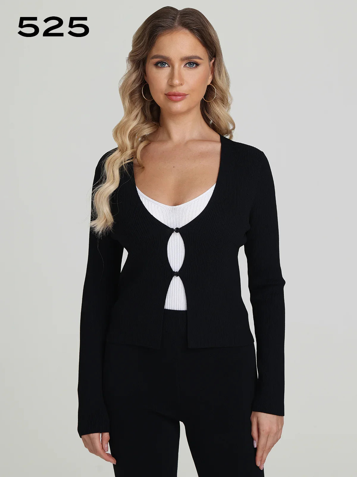 Jess: Button Front Cropped Cardi
