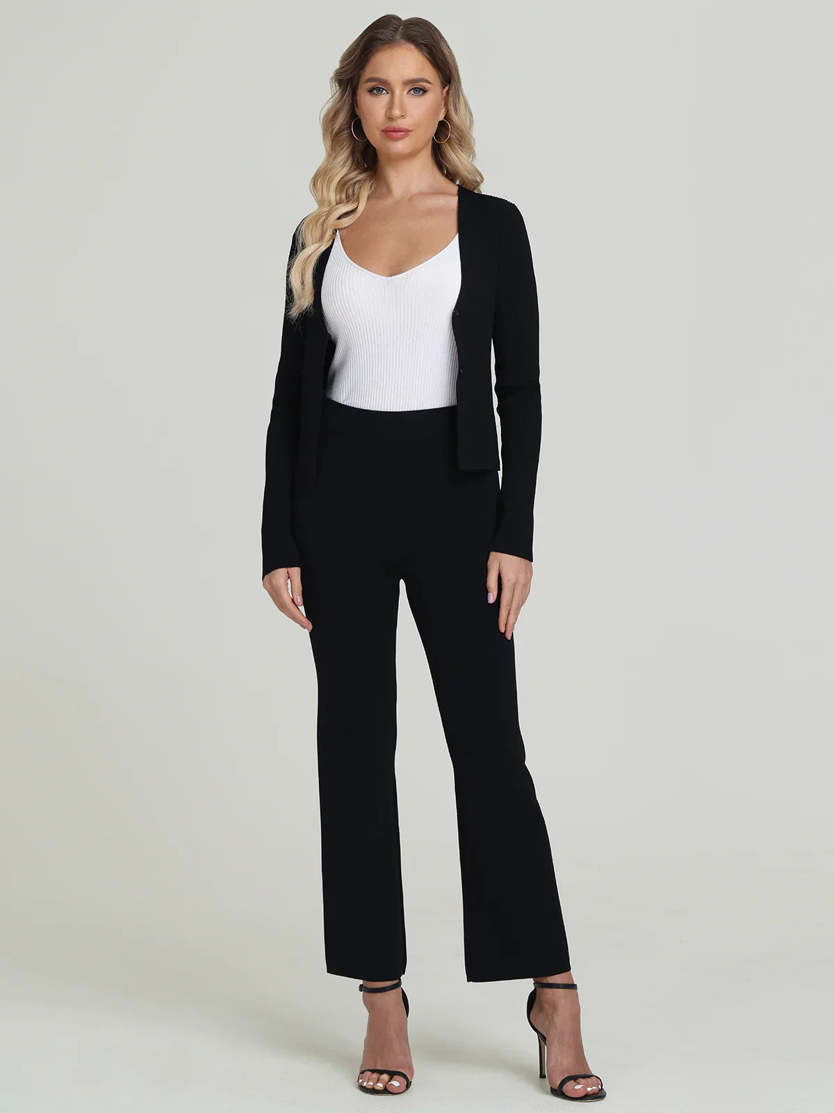 Jess: Button Front Cropped Cardi