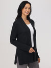 Turnback Directional Rib Open Cardigan