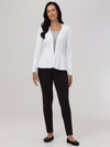 Directional Rib Peplum Open Cardigan