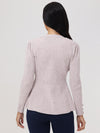 Fleck Peplum Open Cardigan