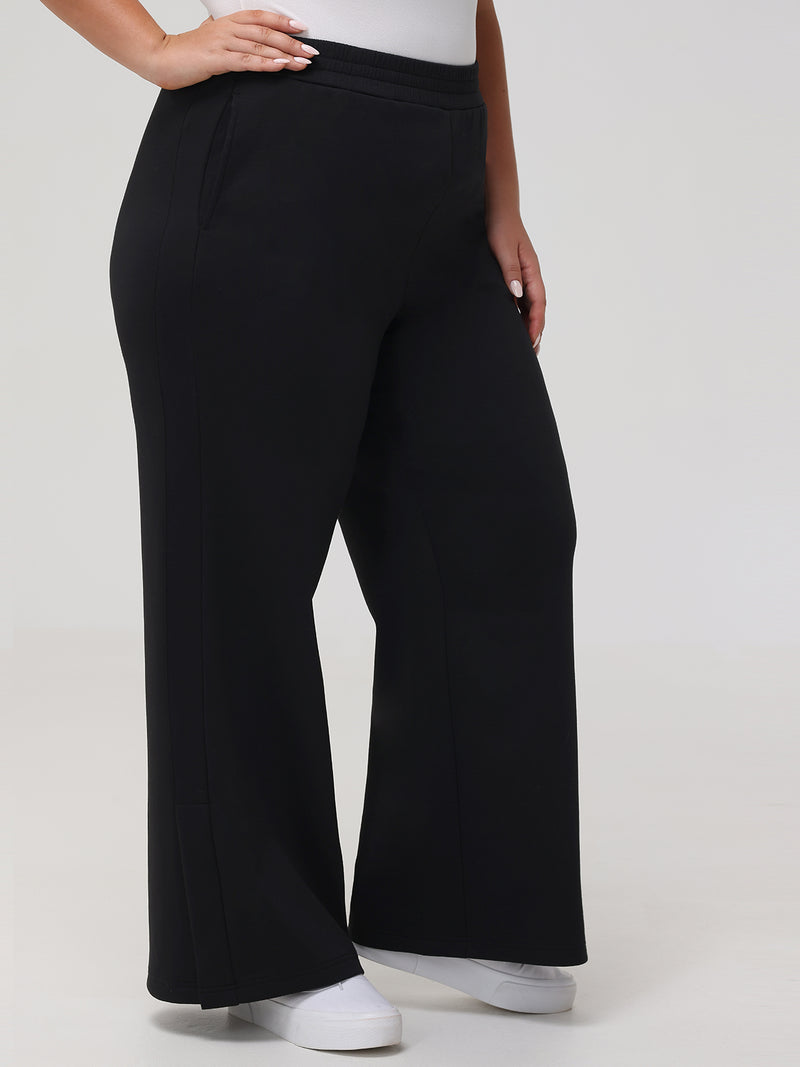 Plus High-Rise Wide Leg Track Pants