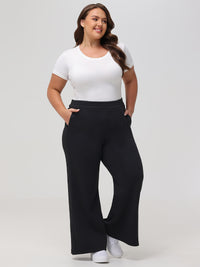 Plus High-Rise Wide Leg Track Pants