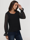 Metallic Dot Sleeve Cool Top