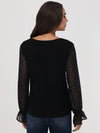 Metallic Dot Sleeve Cool Top