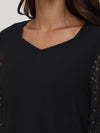 Metallic Dot Sleeve Cool Top