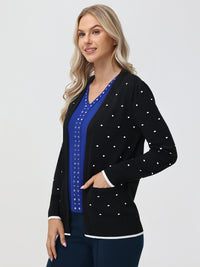 Bobble Dot Open Front Cardigan