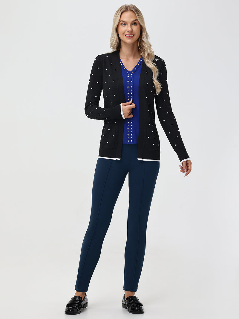 Bobble Dot Open Front Cardigan