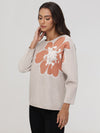 Floral Dolman Sleeve Sweater