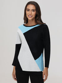 Colorblock Dolman Sleeve Sweater