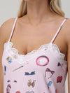 Cosmetic Print Cami Short Pajama Set