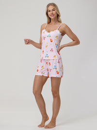 Cocktail Print Cami Short Pajama Set