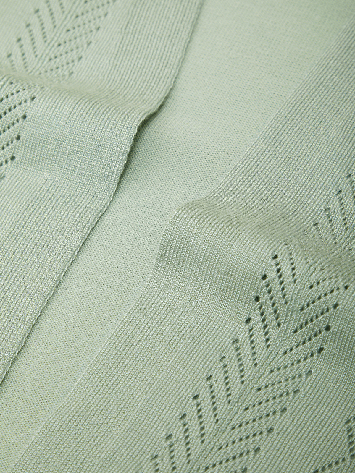 Pointelle Open Front Cardigan