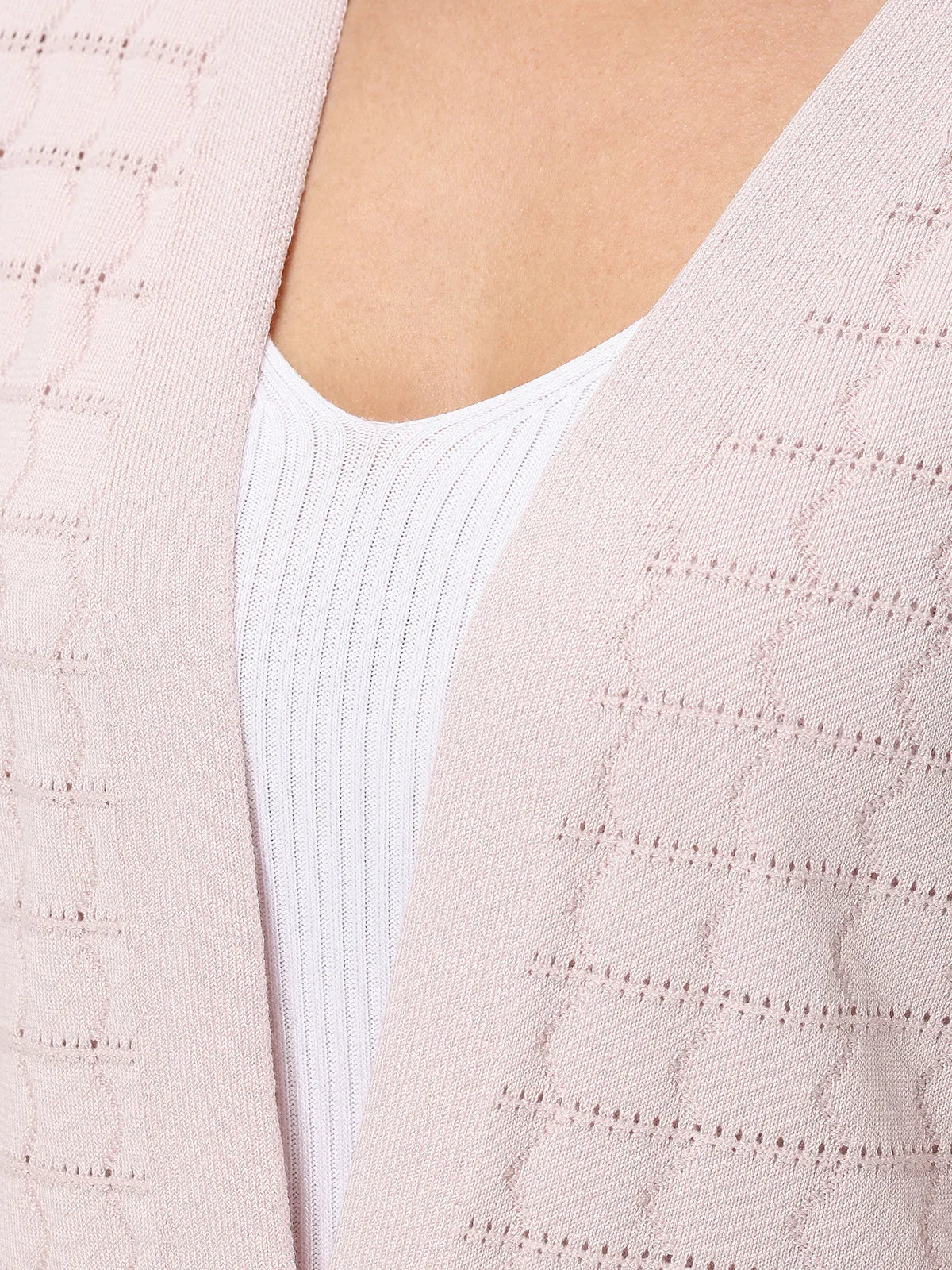 Pointelle Peplum Cardigan