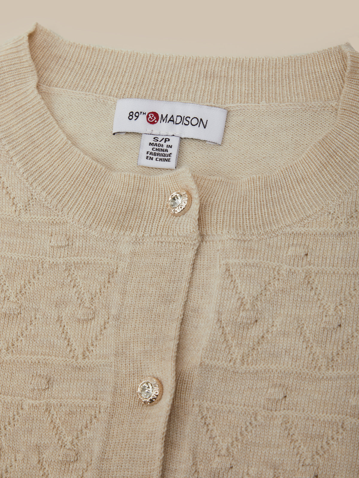 Bobble Crewneck Cardigan