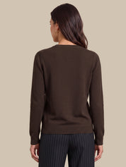Rib Button Front Cardigan