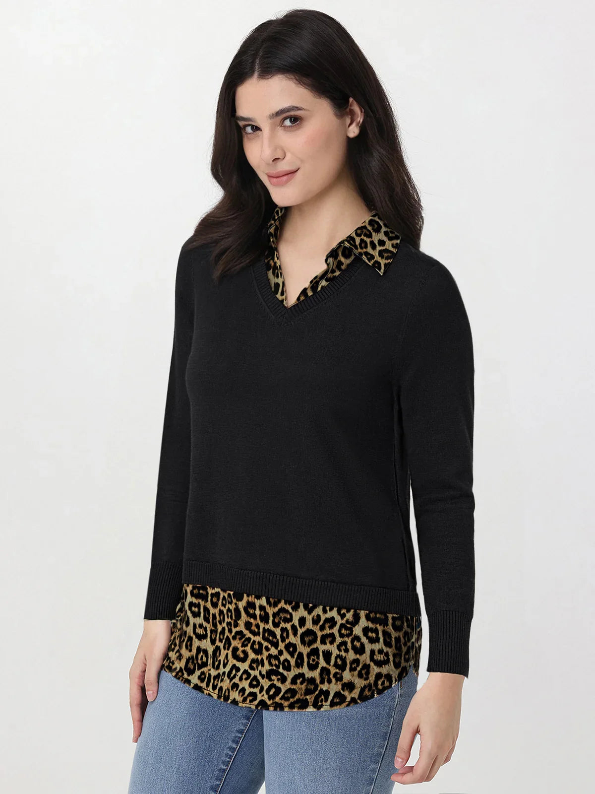 Madison Mixed Media Sweater