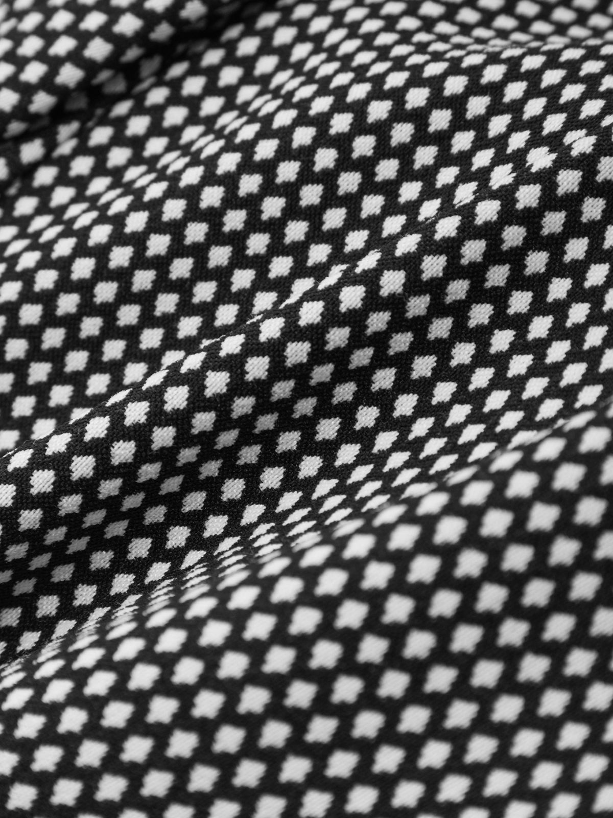 Close-up of black and white checkered fabric