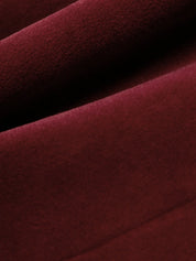 Close-up of dark red fabric texture